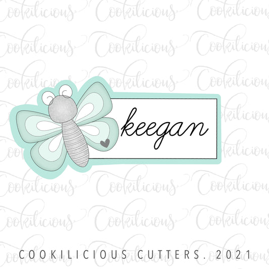 STL - BUTTERFLY RECTANGLE NAME CARD