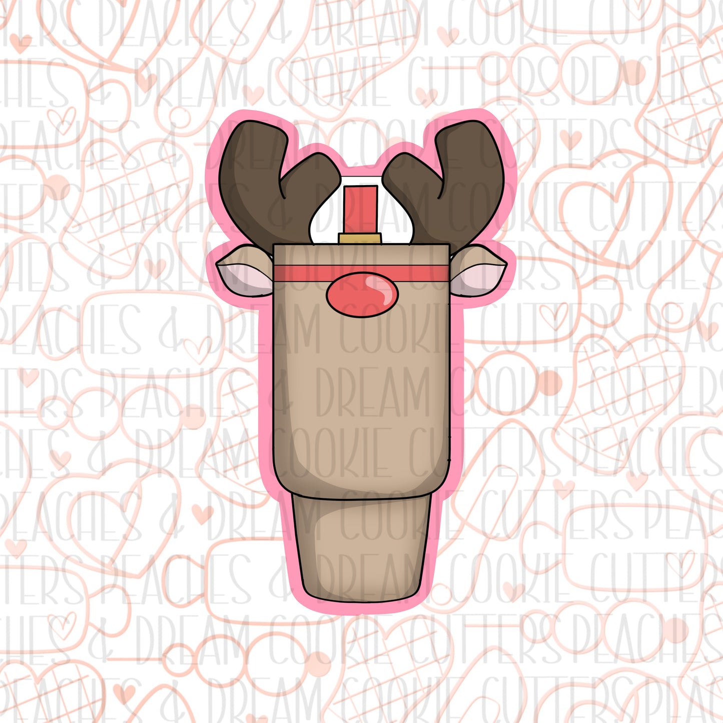 STL - REINDEER TUMBLER