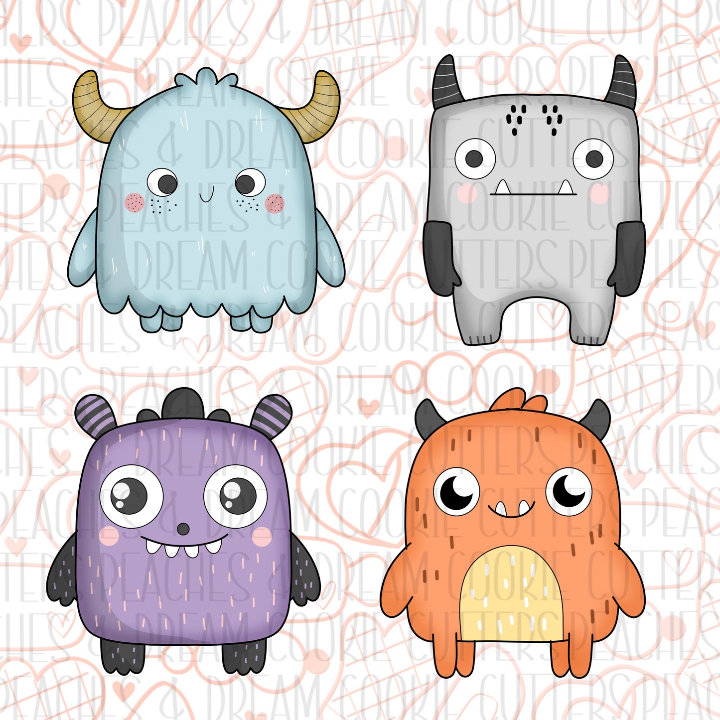 Cute Monster Mini Set