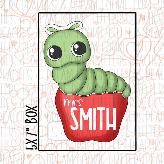 STL -  CUTE WORM AND APPLE SET