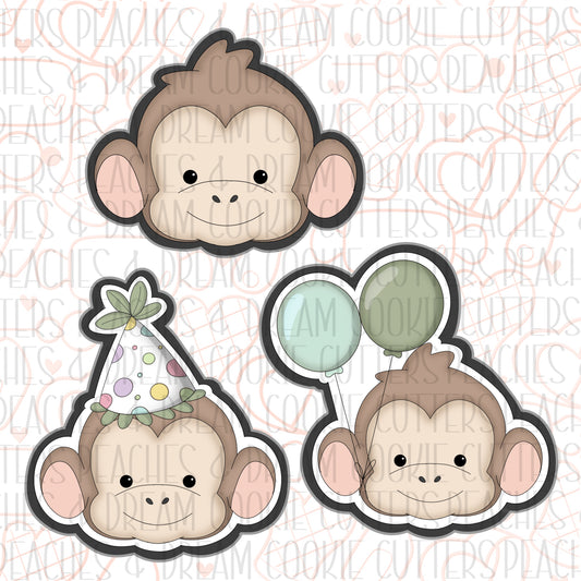 Monkey Face Set (3 Cutters)