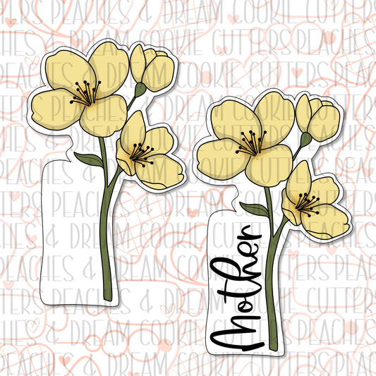 STL - CUTE FLOWER PLAQUE 01