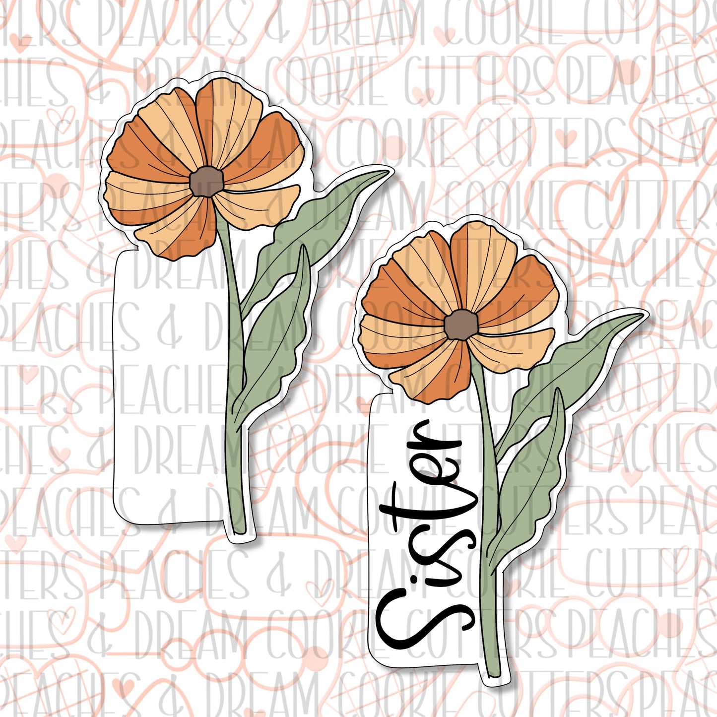 STL - CUTE FLOWER PLAQUE 02