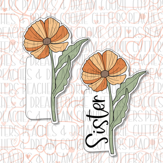 STL - CUTE FLOWER PLAQUE 02