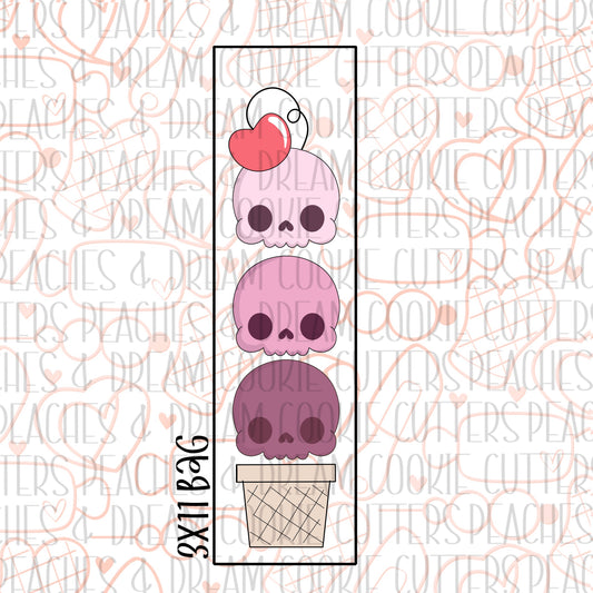 STL - MINI SKULL ICE CREAM SET