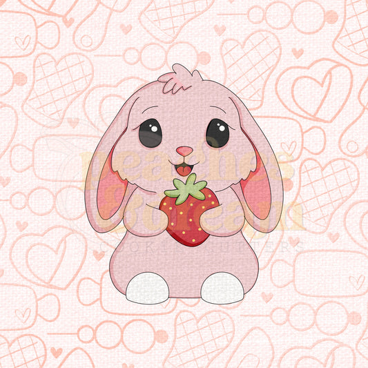STL -  CUTE BUNNY STRAWBERRY