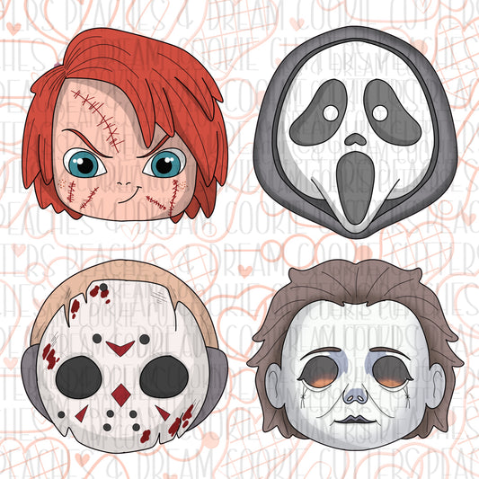 Cute Horror Faces Standard Set