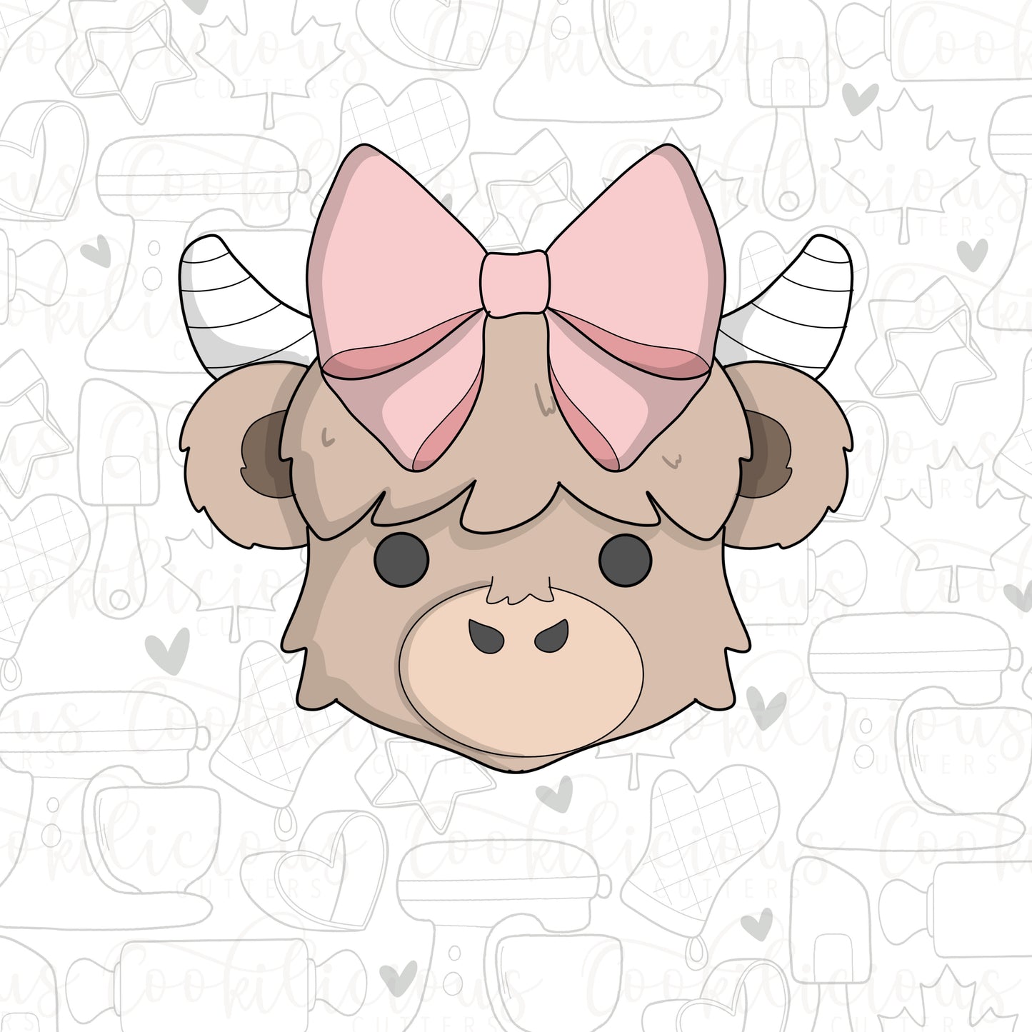 STL - HIGHLAND COW BOW