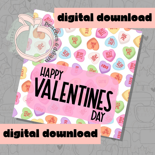 DIGITAL - HAPPY VALENTINES SWEETHEARTS - COOKIE TAG