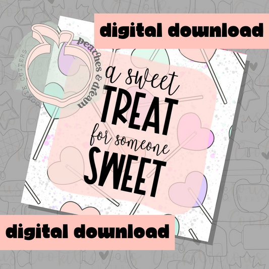 DIGITAL - SWEET TREAT PASTEL SUCKERS - COOKIE TAG