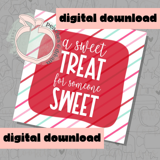 DIGITAL - SWEET TREAT STRIPES - COOKIE TAG