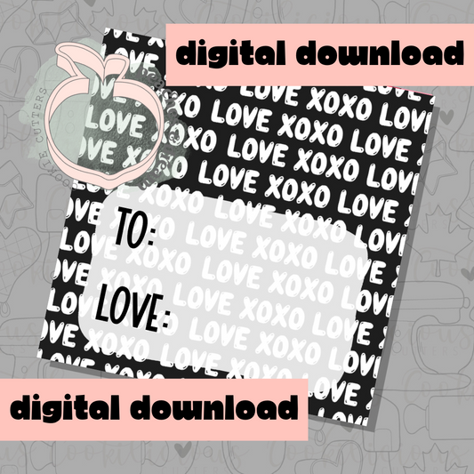 DIGITAL - BLACK LOVE WORDS - COOKIE TAG