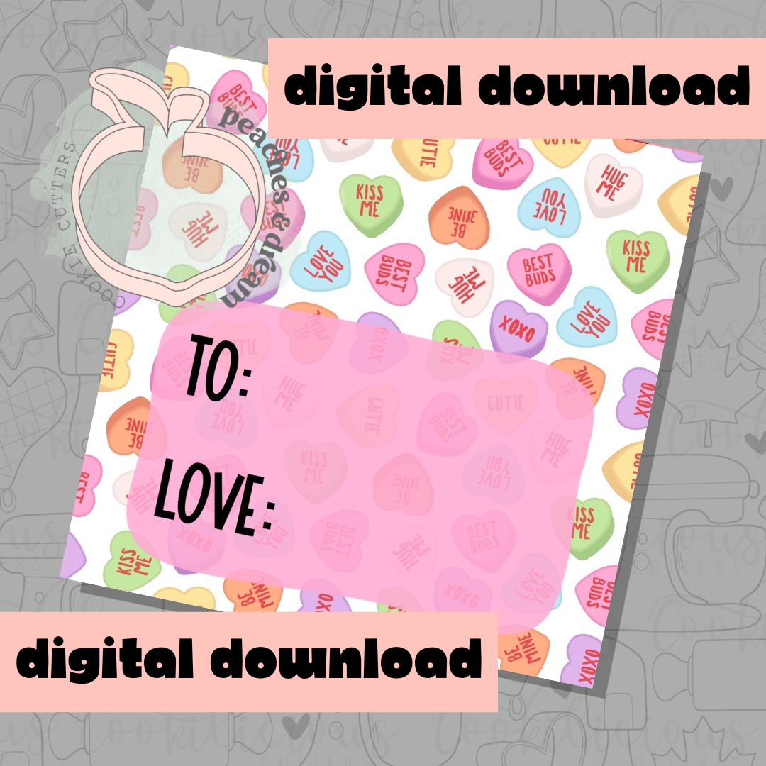 DIGITAL - SWEETHEART TO/FROM - COOKIE TAG