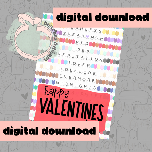 DIGITAL - HAPPY VALENTINES BRACELETS - COOKIE CARD