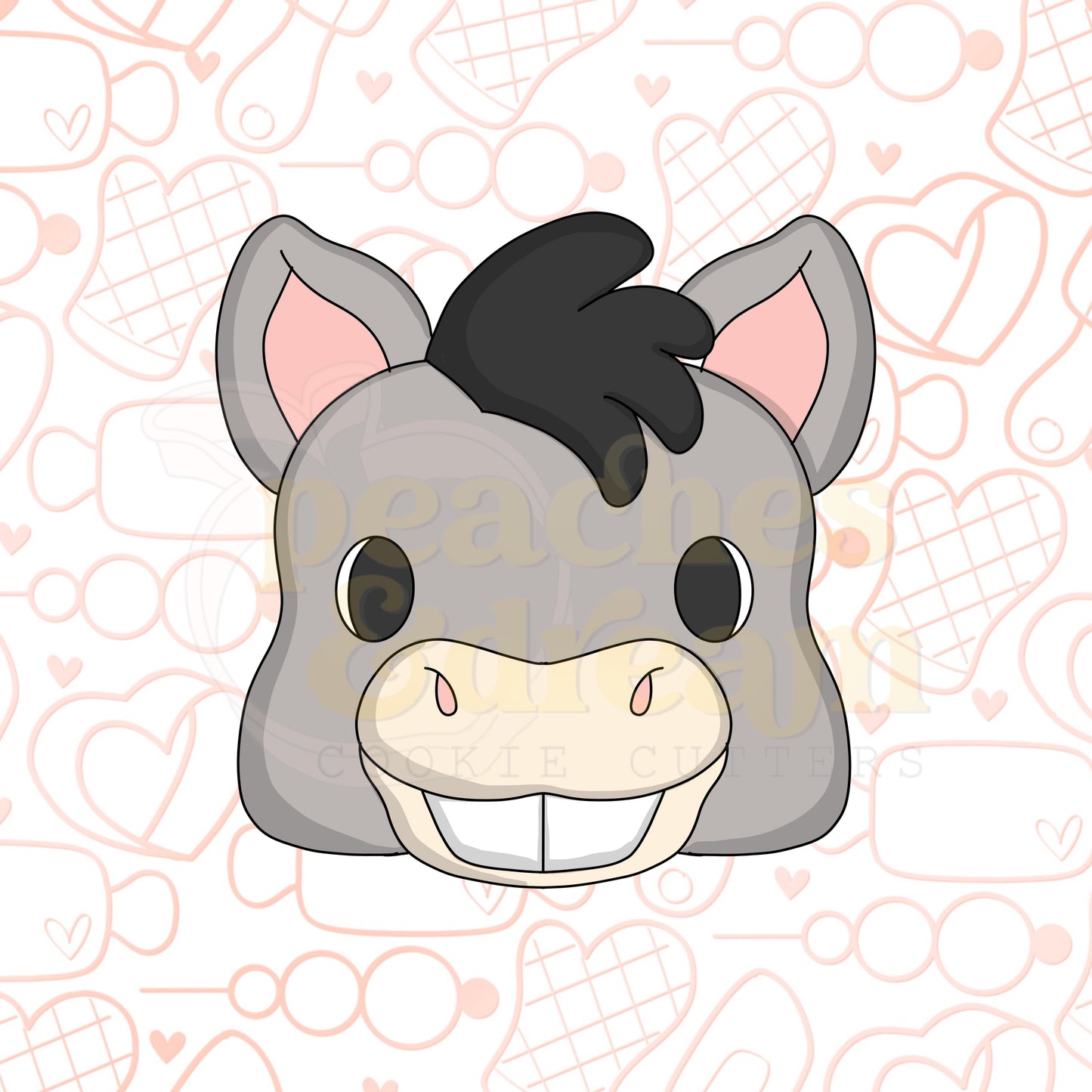 STL - SQUARISH DONKEY FACE