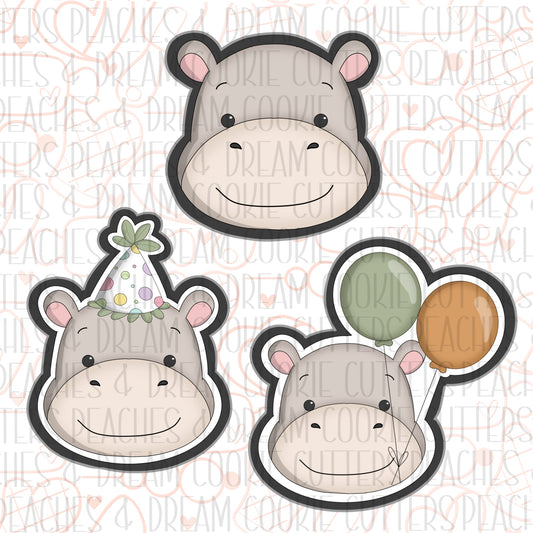 Hippo Face Set (3 Cutters)