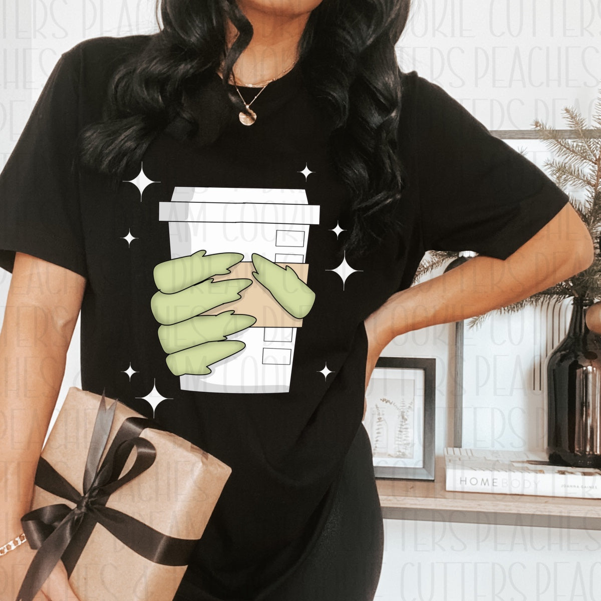 GRINCH HAND COFFEE - Apparel Design