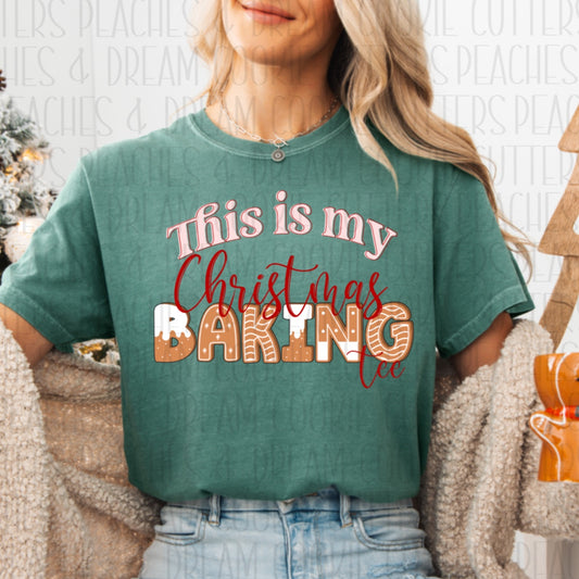 CHRIsTMAS BAKING TEE (Red Writing) - Apparel Design