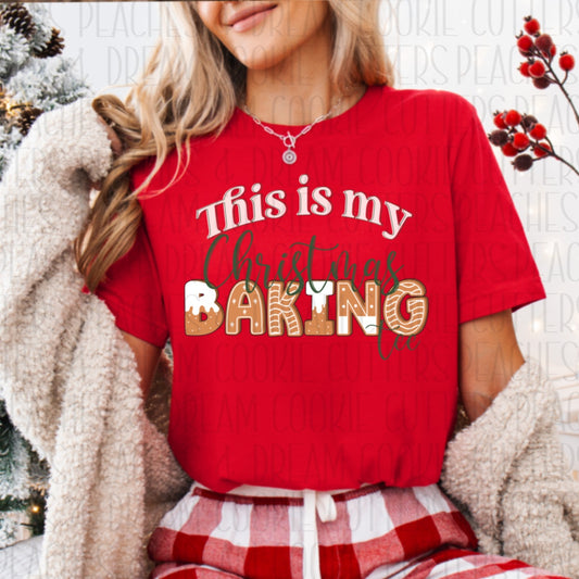 CHRISTMAS BAKING TEE (Green Writing) - Apparel Design