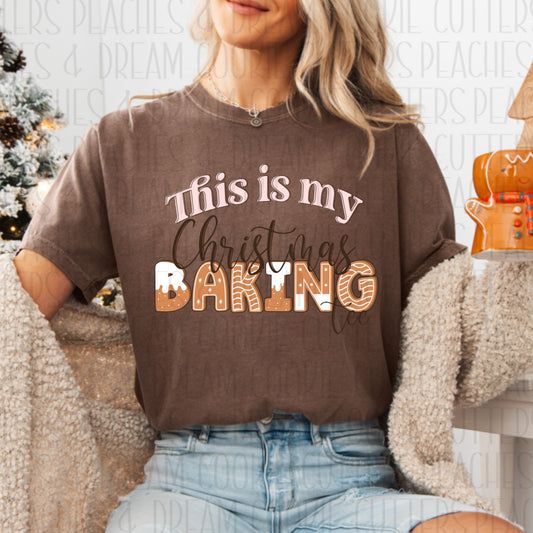 CHRISTMAS BAKING TEE (Brown Writing) - Apparel Design