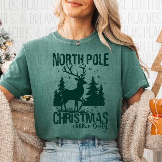 North Pole Cookie Lady (Green) - Apparel Design