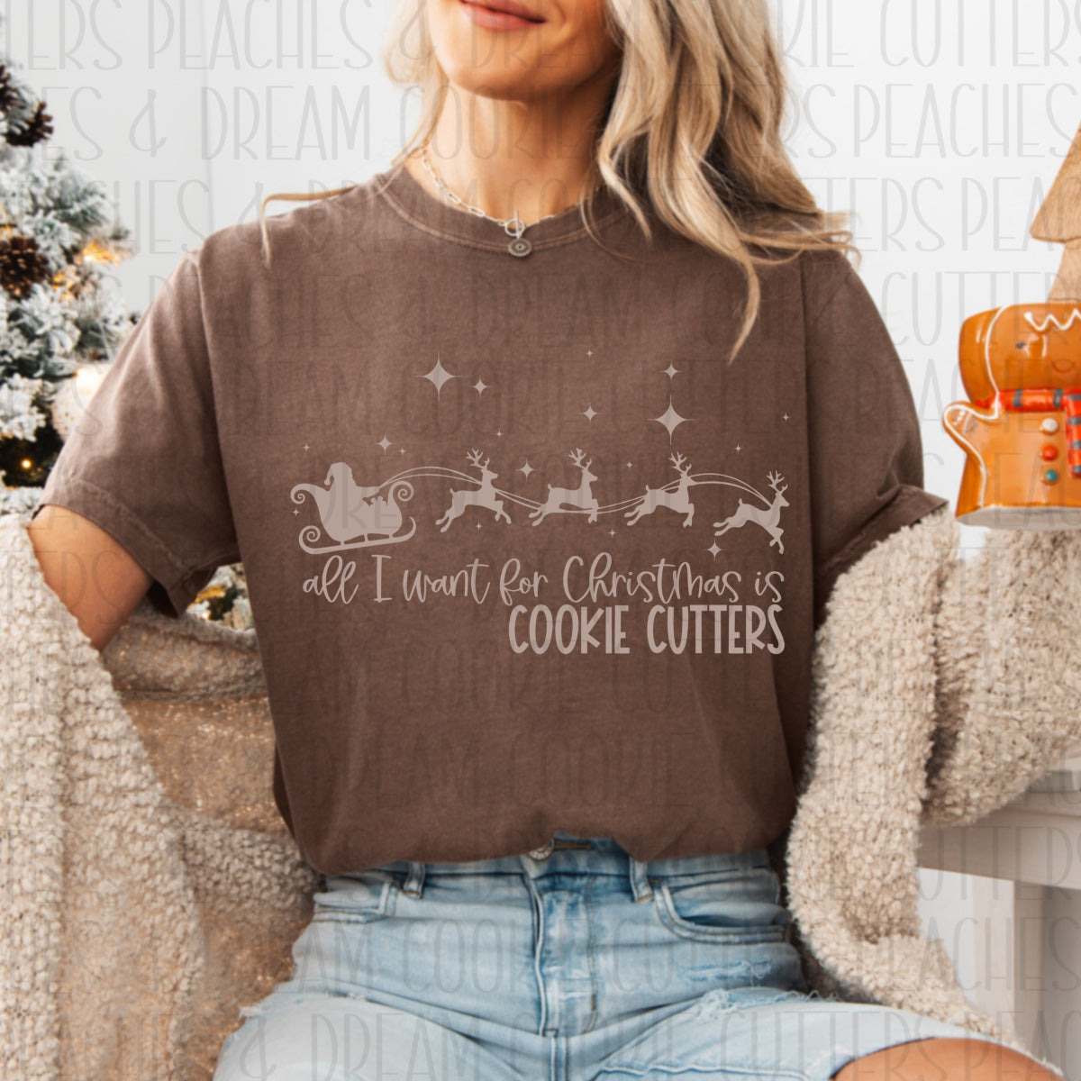 ALL I WANT FOR CHRISTMAS (Brown) - Apparel Design