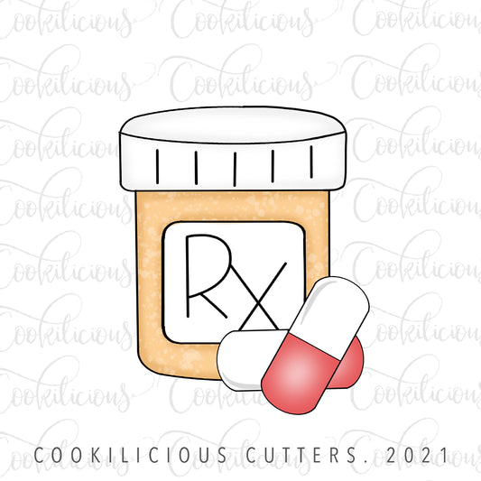 STL - PILL BOTTLE WITH PILLS