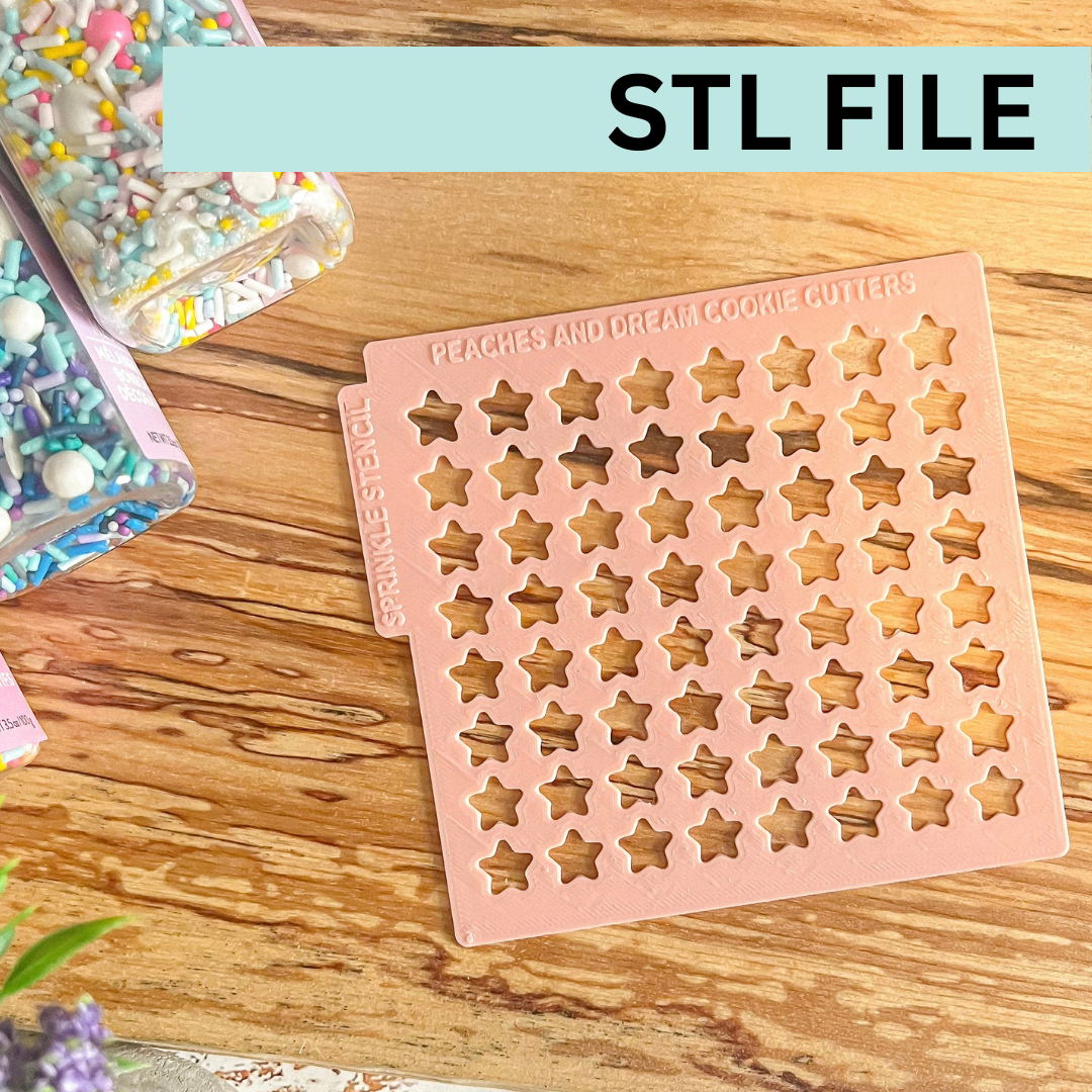 STL -STARS SPRINKLE STENCIL