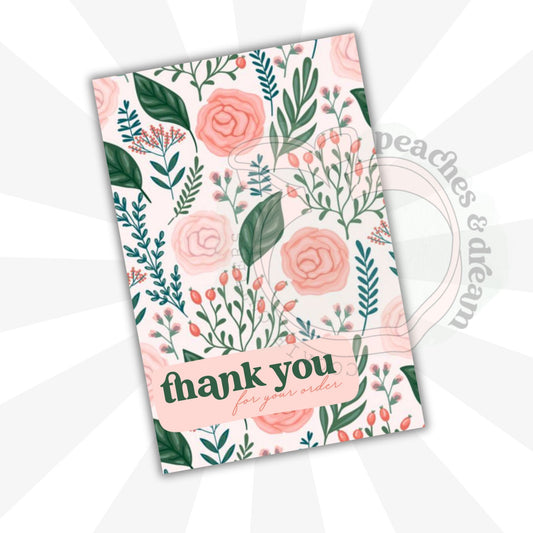 DIGITAL - PINK FLORALS - COOKIE CARD