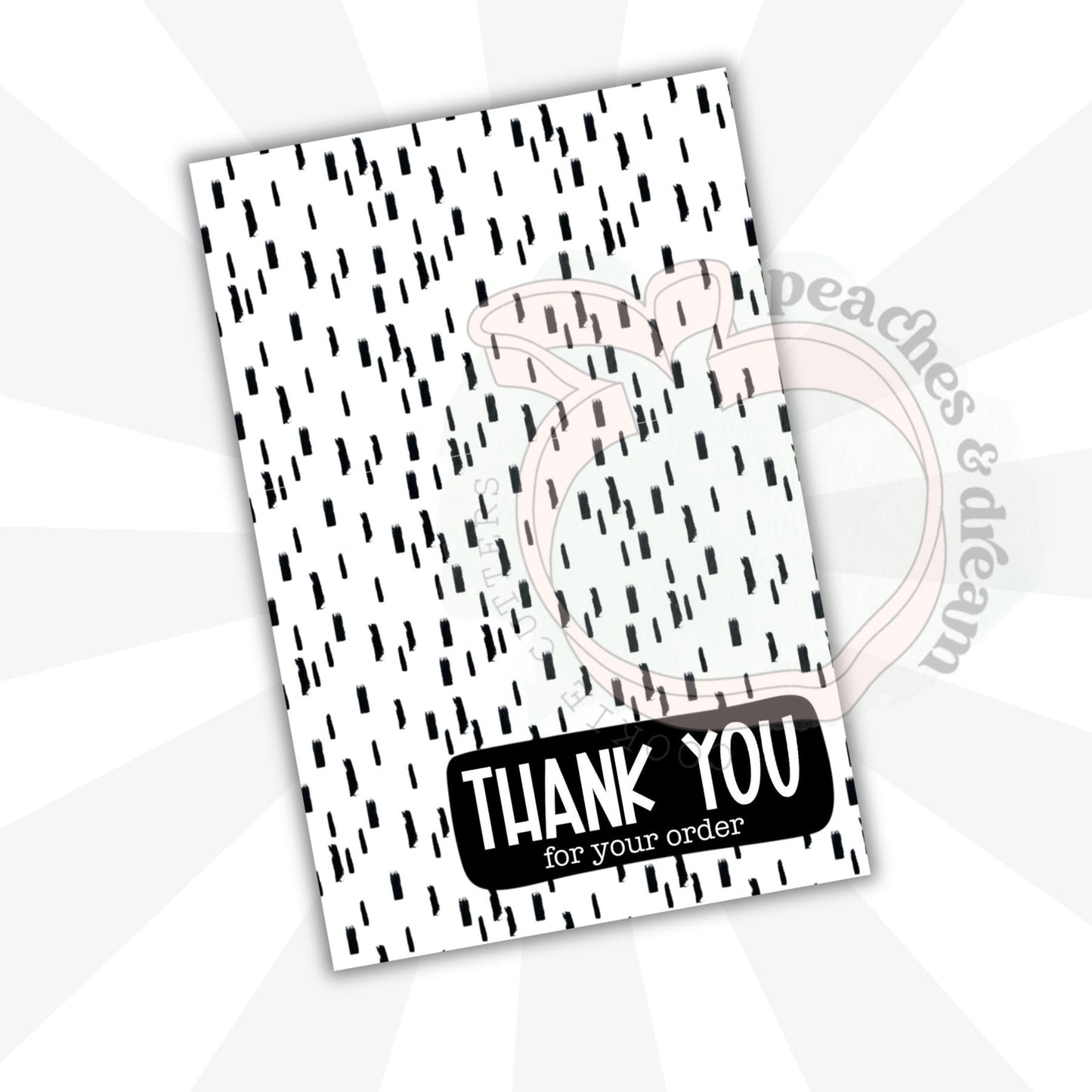 DIGITAL - BLACK AND WHITE PATTERN - COOKIE CARD