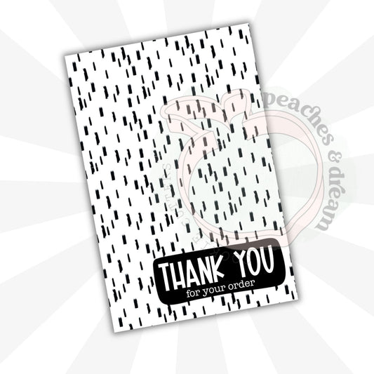 DIGITAL - BLACK AND WHITE PATTERN - COOKIE CARD
