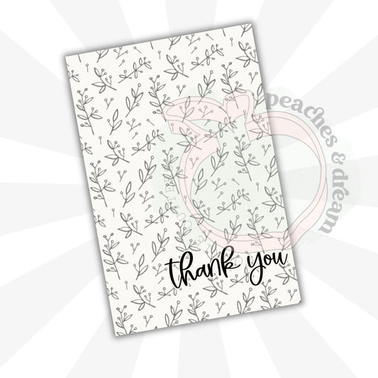 DIGITAL - BLACK AND WHITE GREENERY - COOKIE CARD