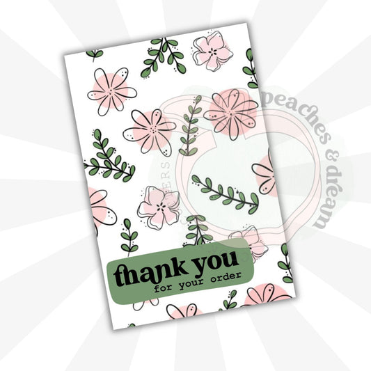 DIGITAL - PINK FLOWERS - COOKIE CARD