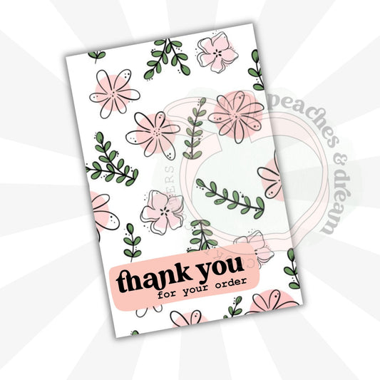DIGITAL - PINK FLOWERS - COOKIE CARD