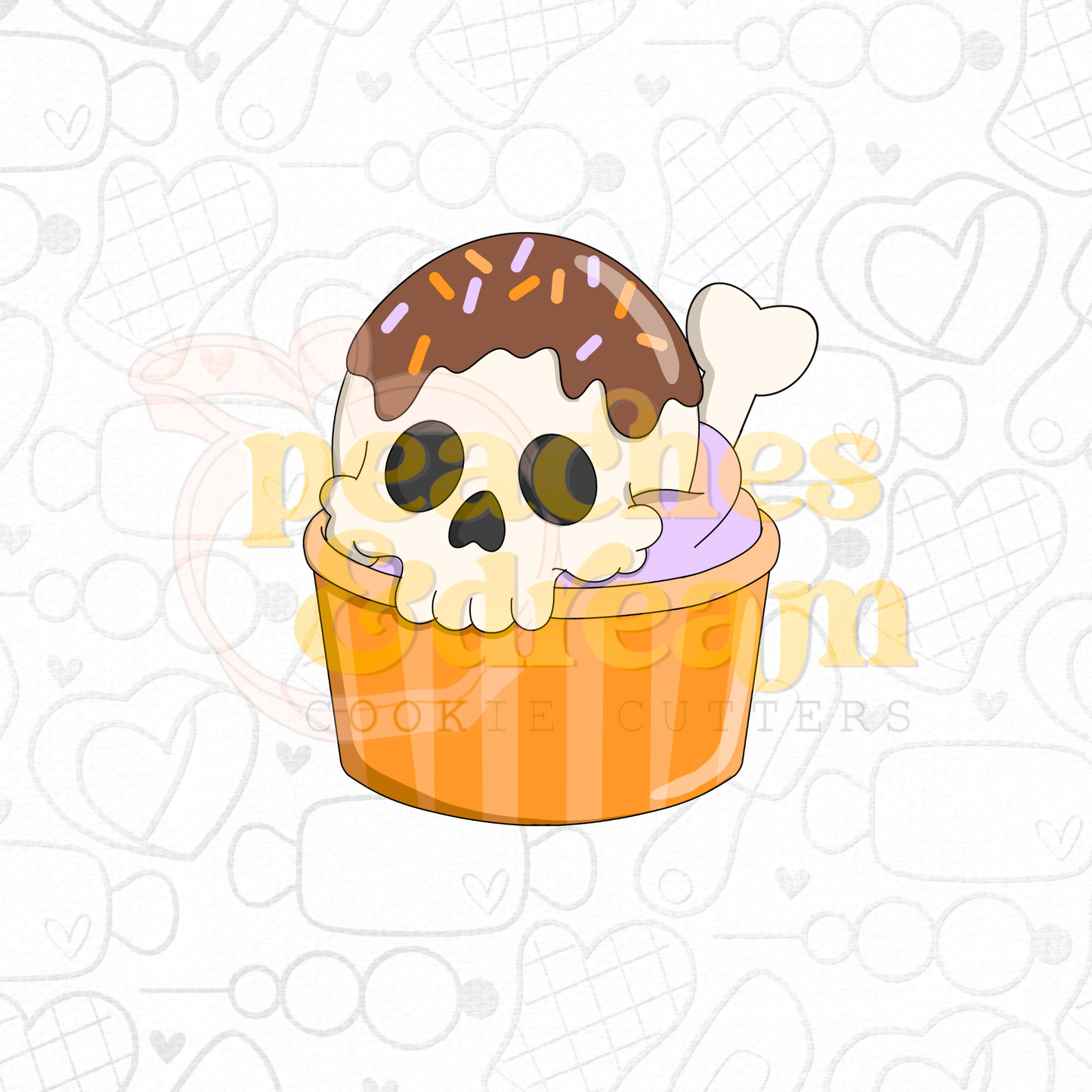 STL -  SKULL ICECREAM CUP