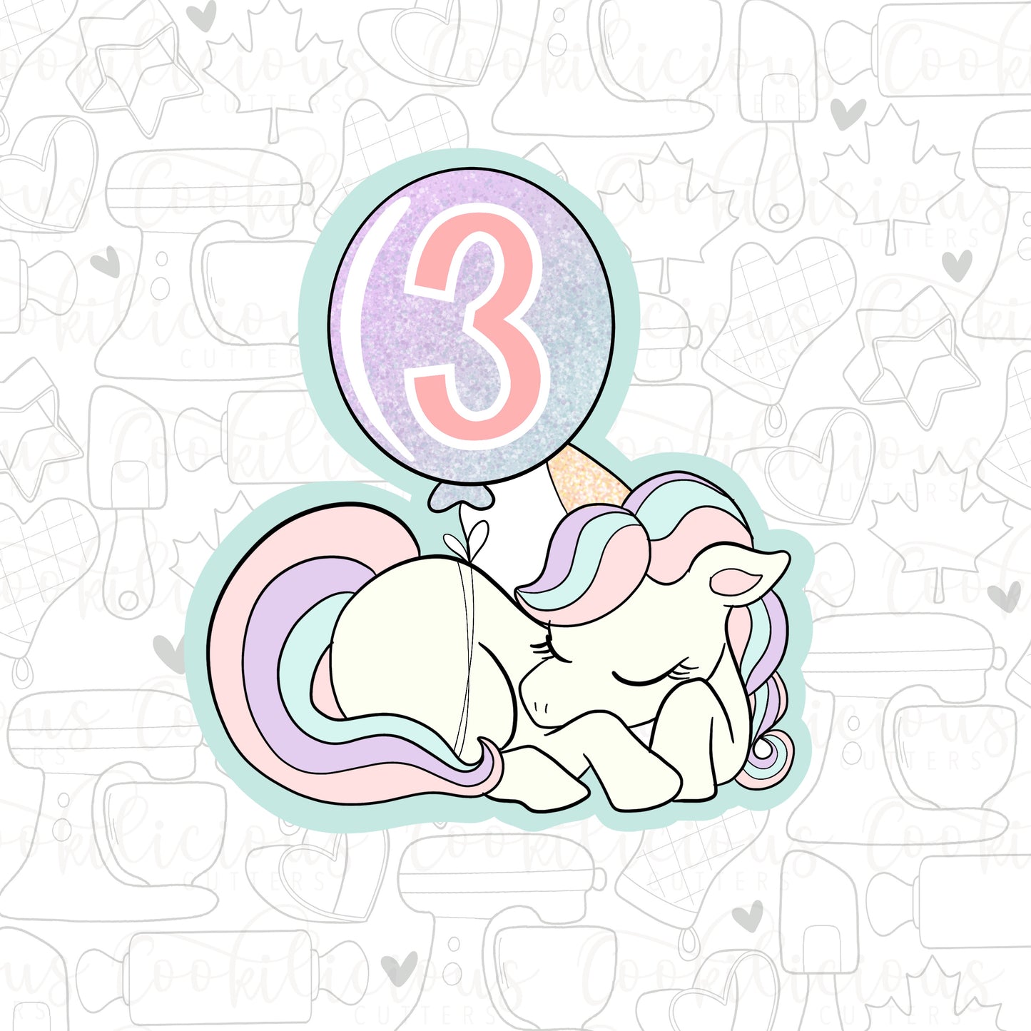 STL - SLEEPING UNICORN BALLOON