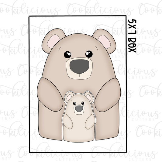 STL - MAMA BEAR CUTOUT SET