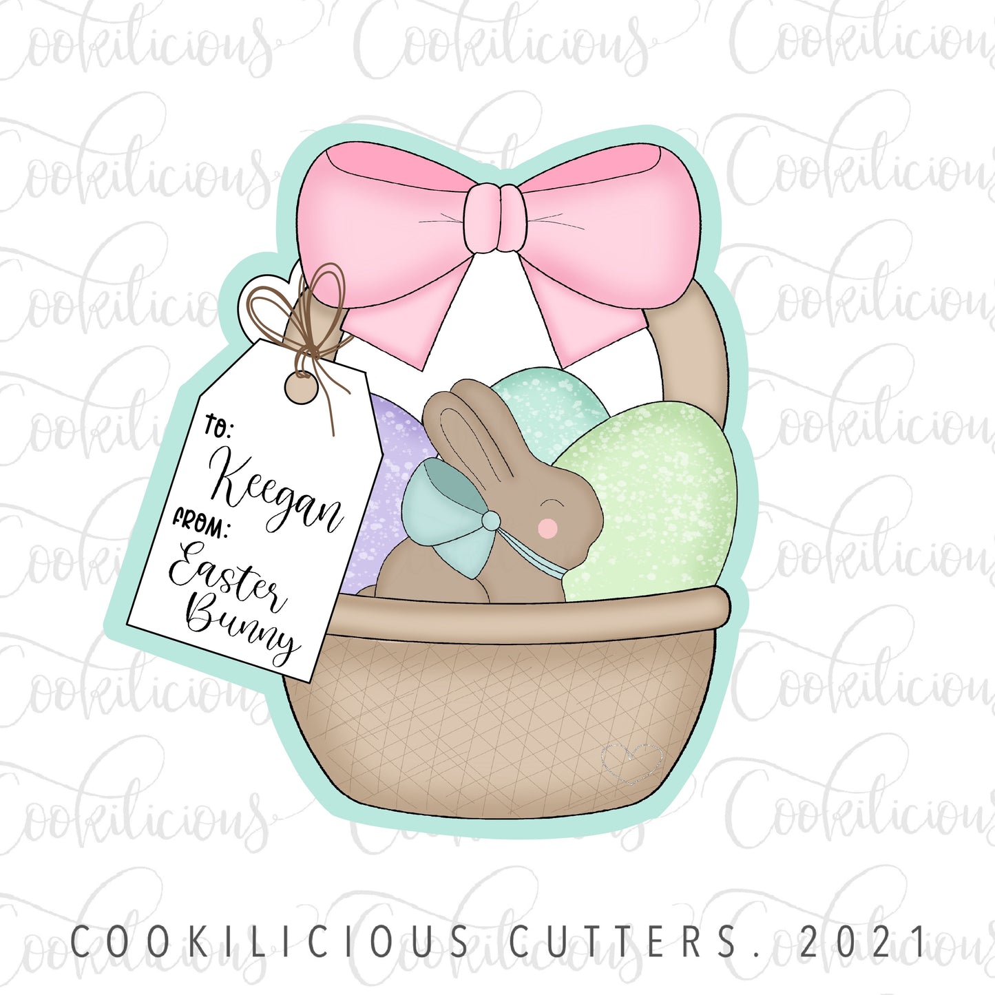 Cute Easter Basket with Tag