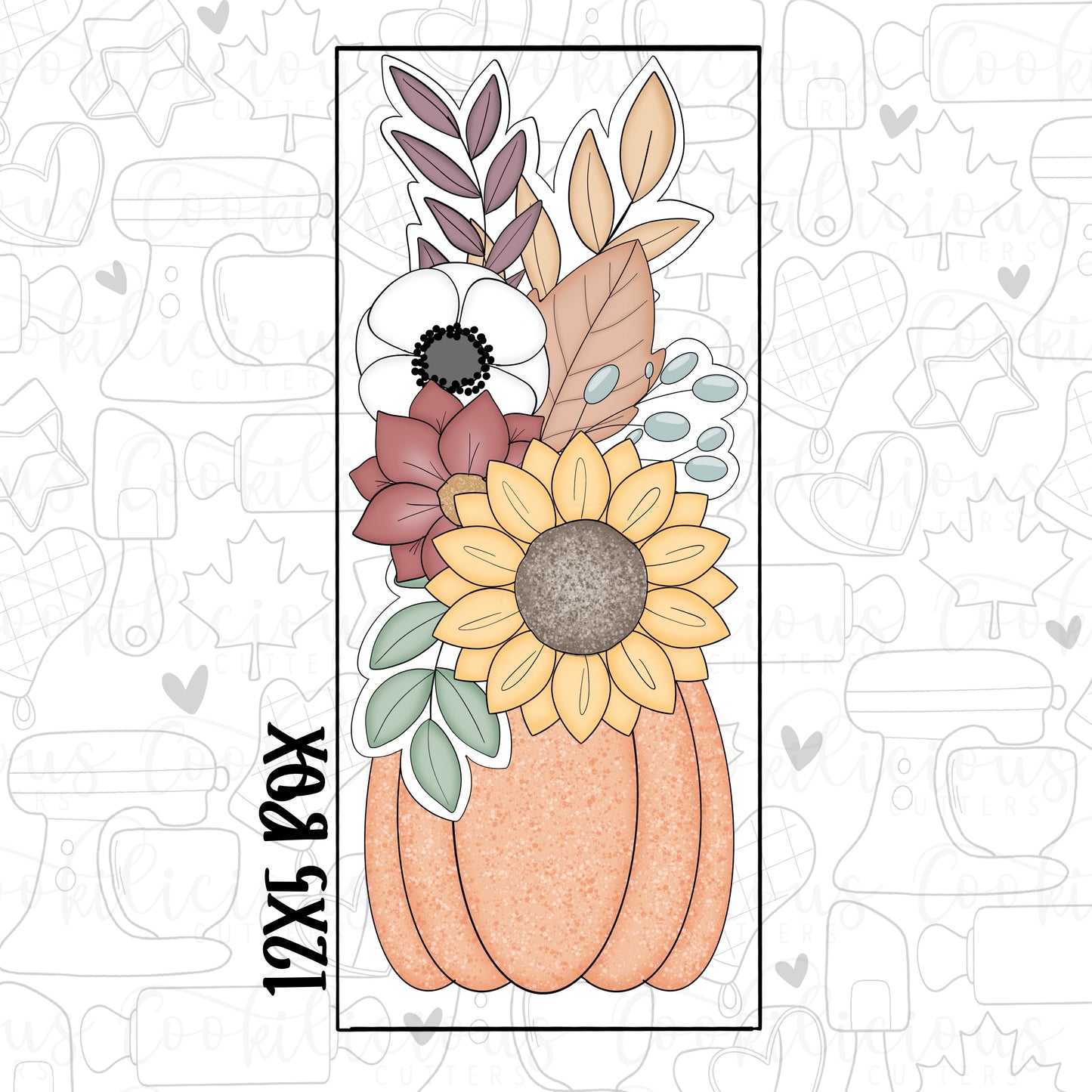 FALL FLORAL PLATTER 12X5 BOX