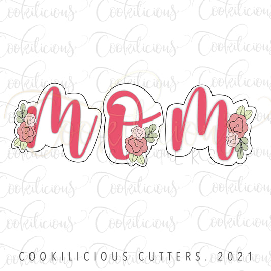 STL - FLORAL MOM SCRIPT SET