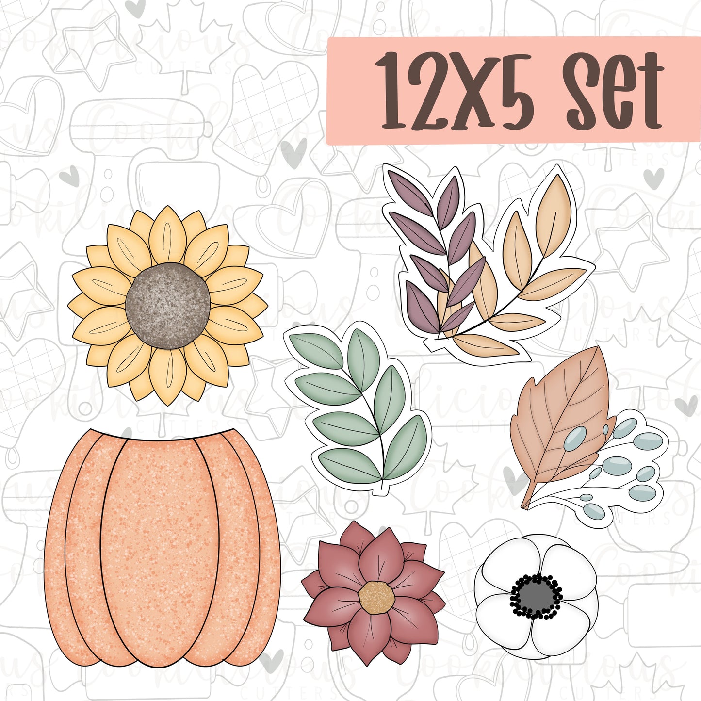 FALL FLORAL PLATTER 12X5 BOX