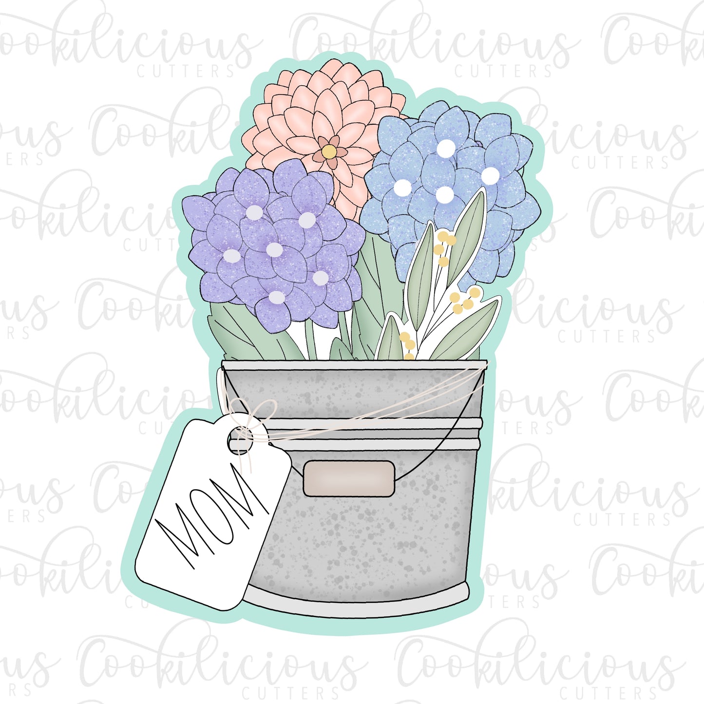 Flower Pail with Tag
