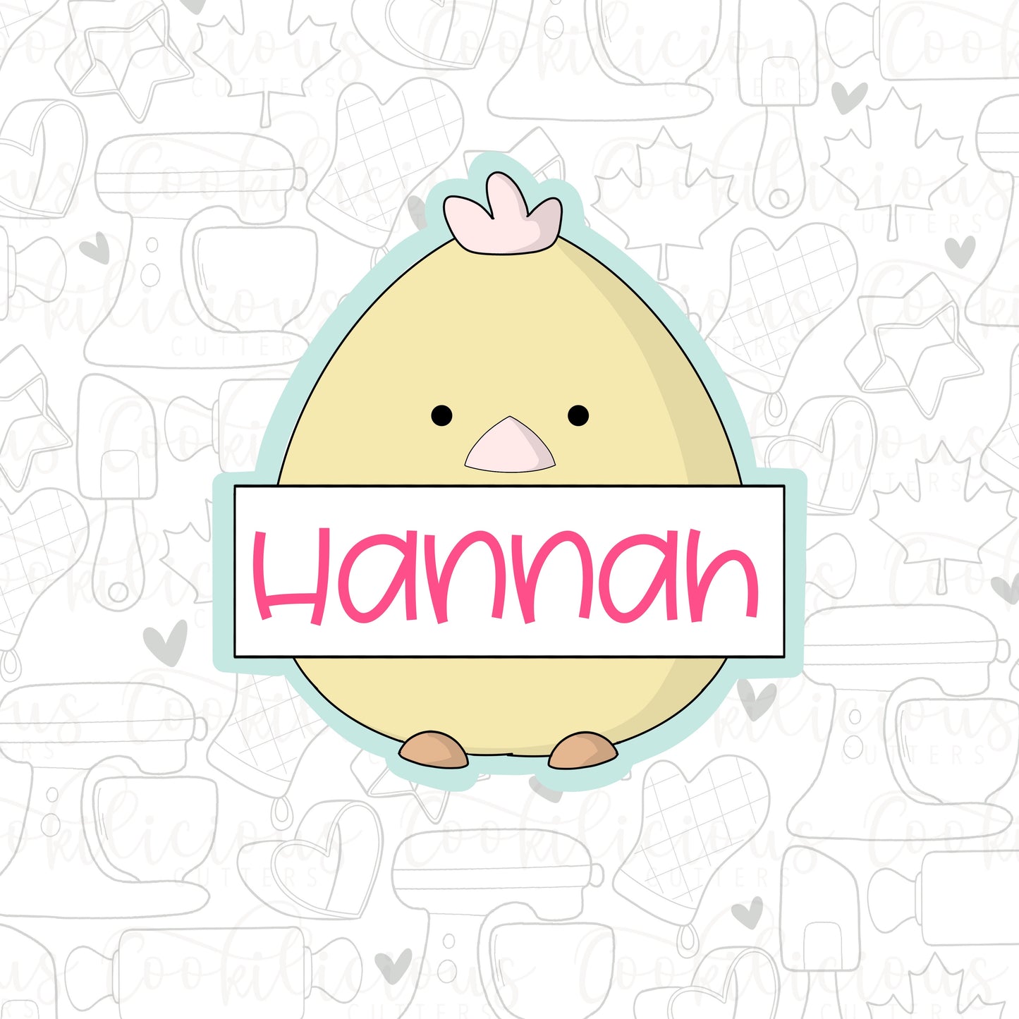 Chubby Chick Name Plaque