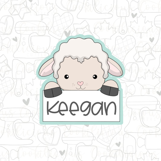 Baby Lamb Name Plaque