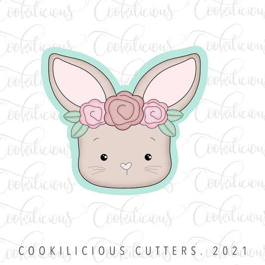 Floral Cute Bunny Head