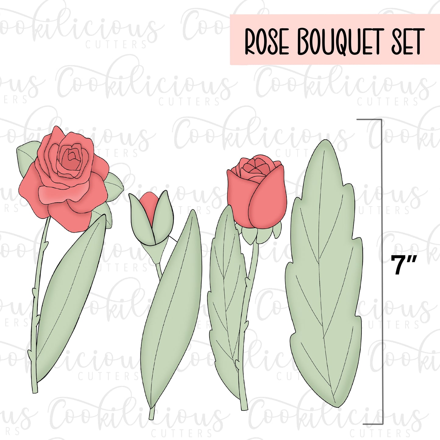 STL - ROSE BOUQUET SET