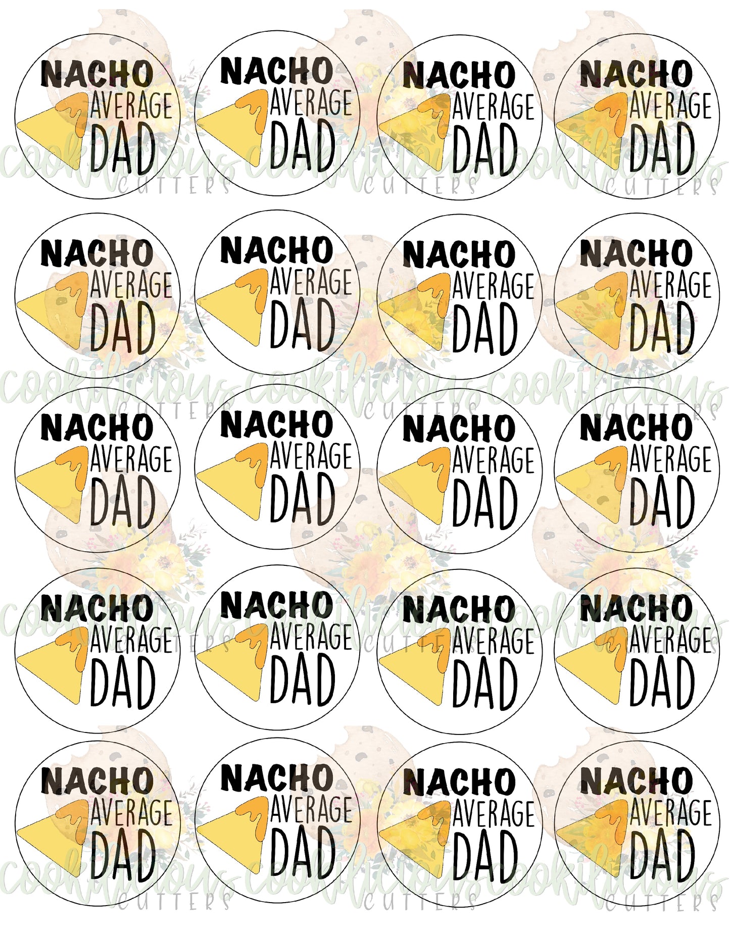 Nacho Average Dad Circle Tags