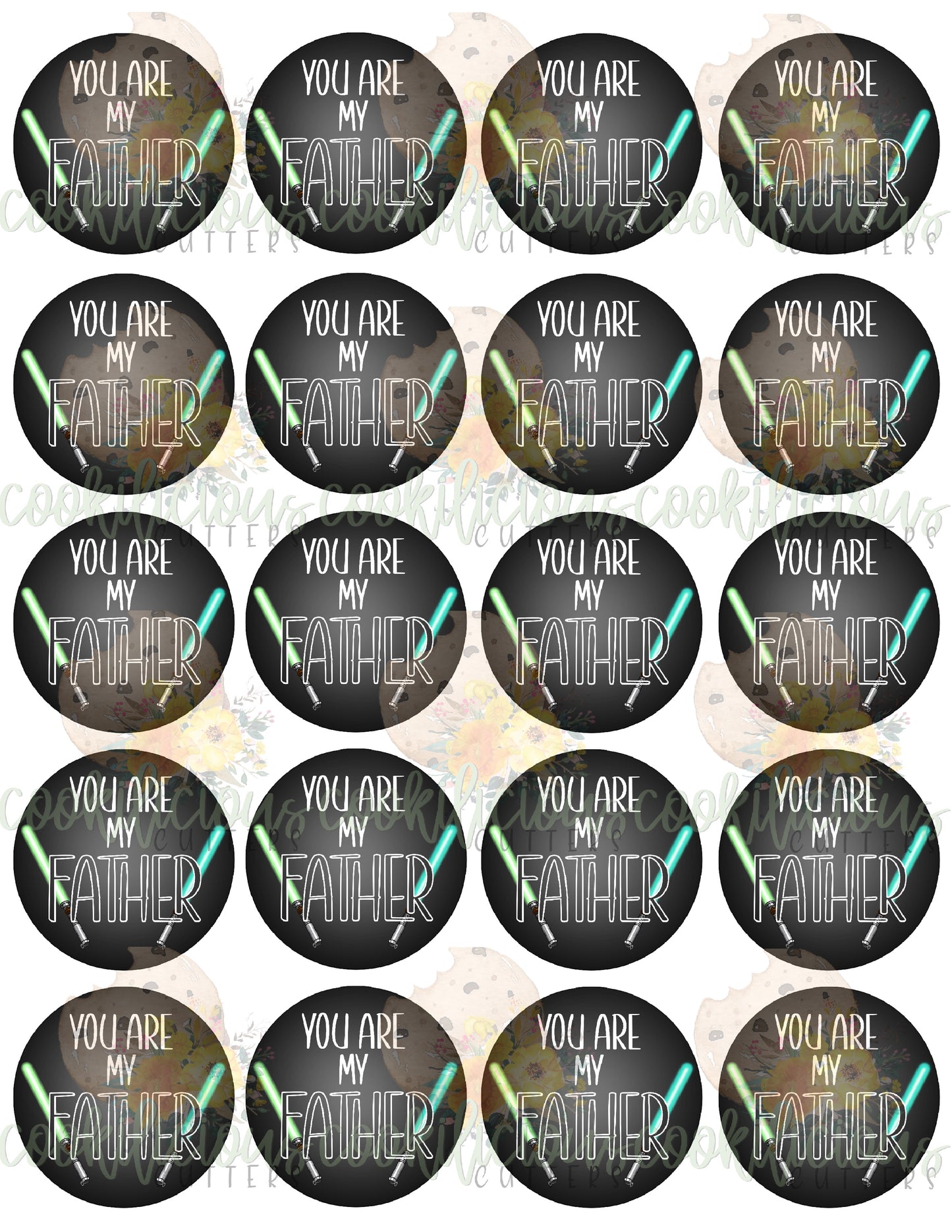 Star Wars Fathers Day Circle Tags