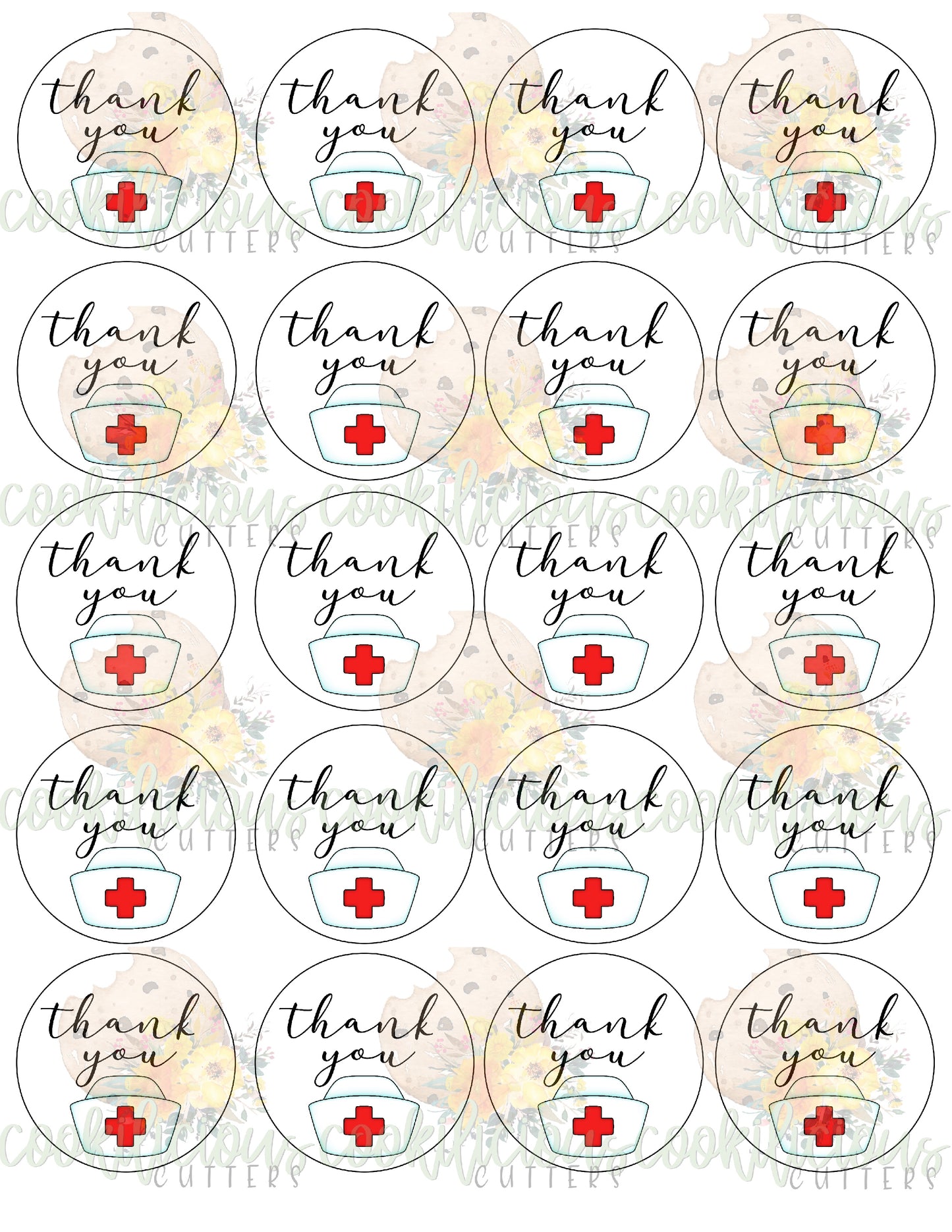 Nurse Thank You Circle Tags