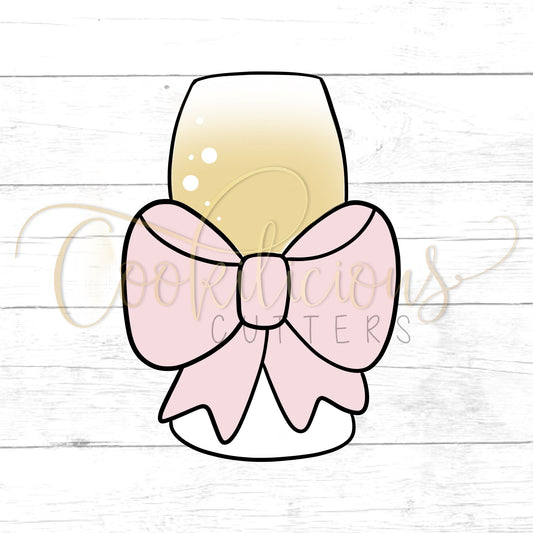Wine Glass with Bow